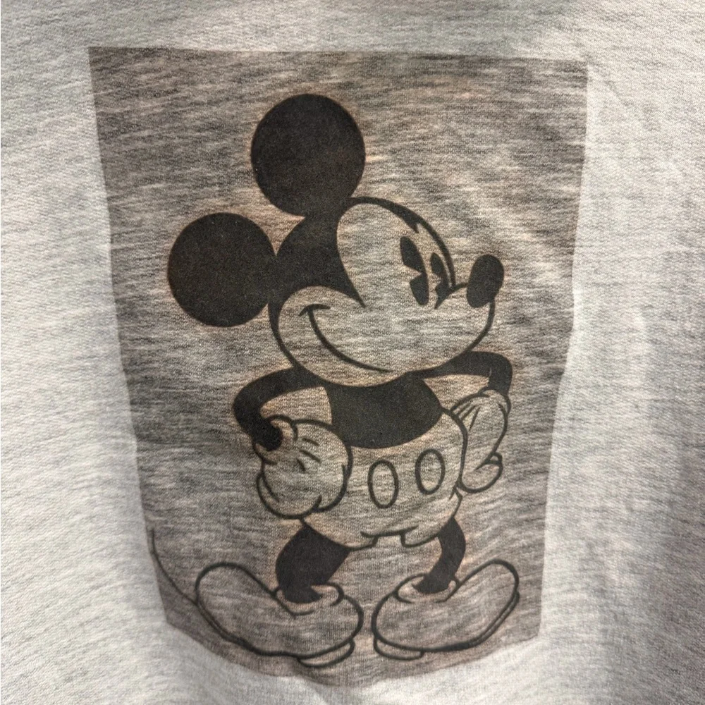 Disney Mickey Mouse Hoodie Gray Pullover Sweatshirt Women’s XXL - Picture 2 of 8